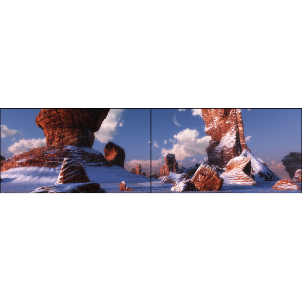 1x2拼接模式3840x1080@60HZ点对点输入