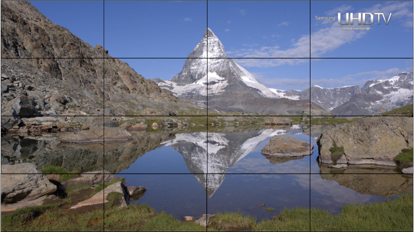 整个拼接墙显示一个4K60HZ真4K画面
