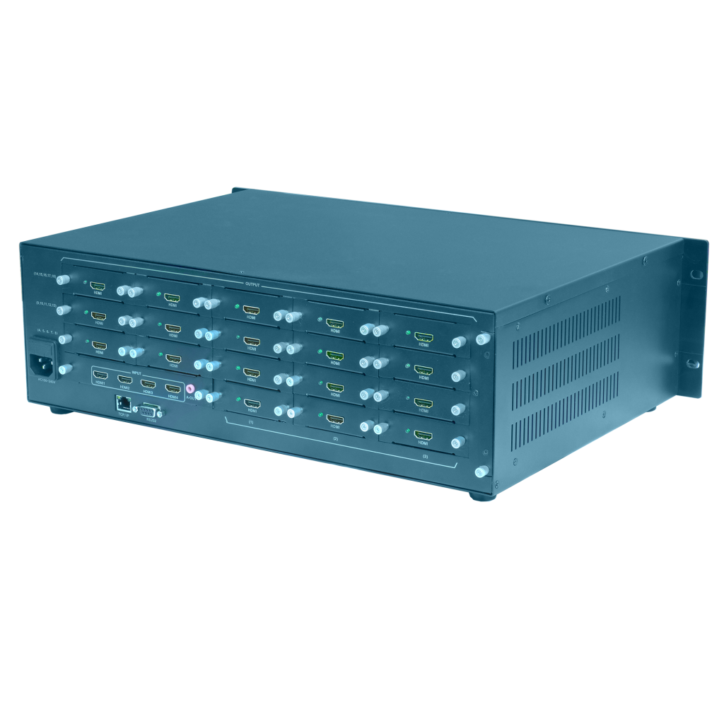 TK-UD04系列插卡式4K60竖屏拼接器侧面图
