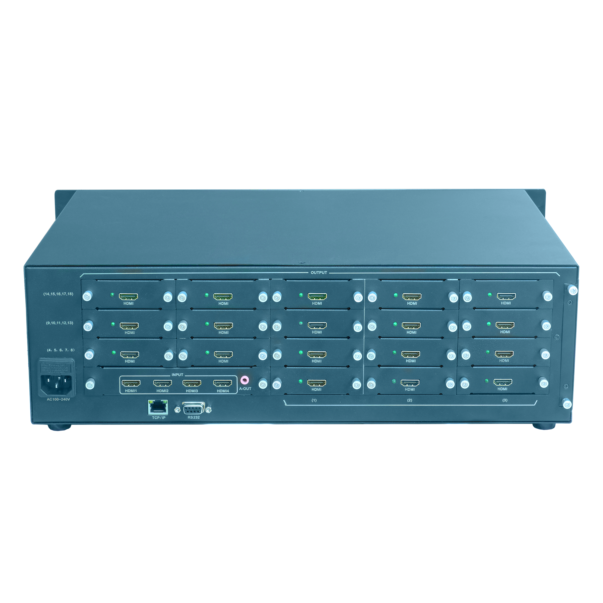 TK-UD04系列插卡式4K60竖屏拼接器接口图