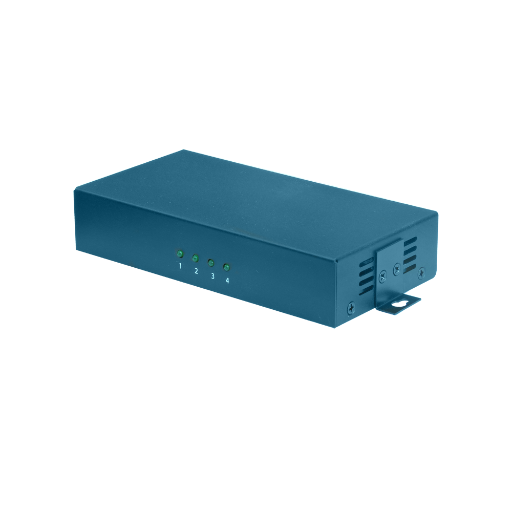 TK-VM04 4口KVM切换器带串口控制前侧面图