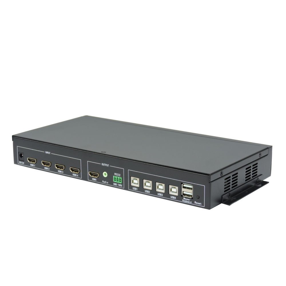 TK-FT4000 4K KVM四画面分割器后侧图片