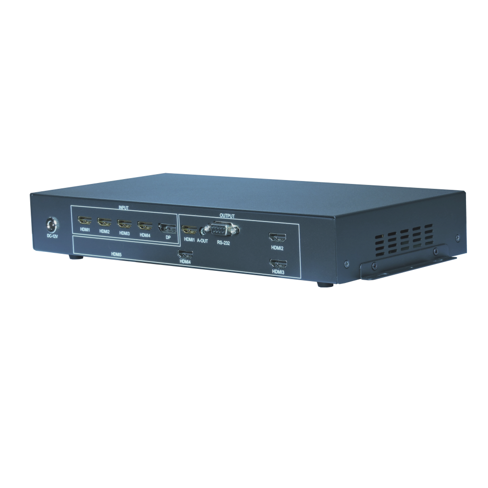 TK-UD4P 4x4无缝矩阵、4K60HZ竖屏拼接器后侧面