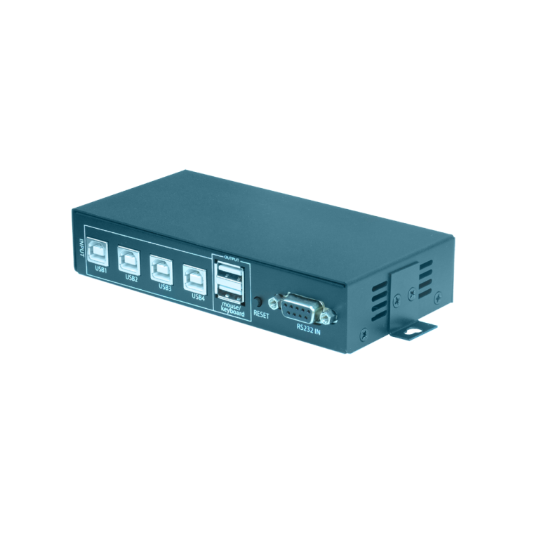 TK-VM04 4口KVM切换器带串口控制后侧面图