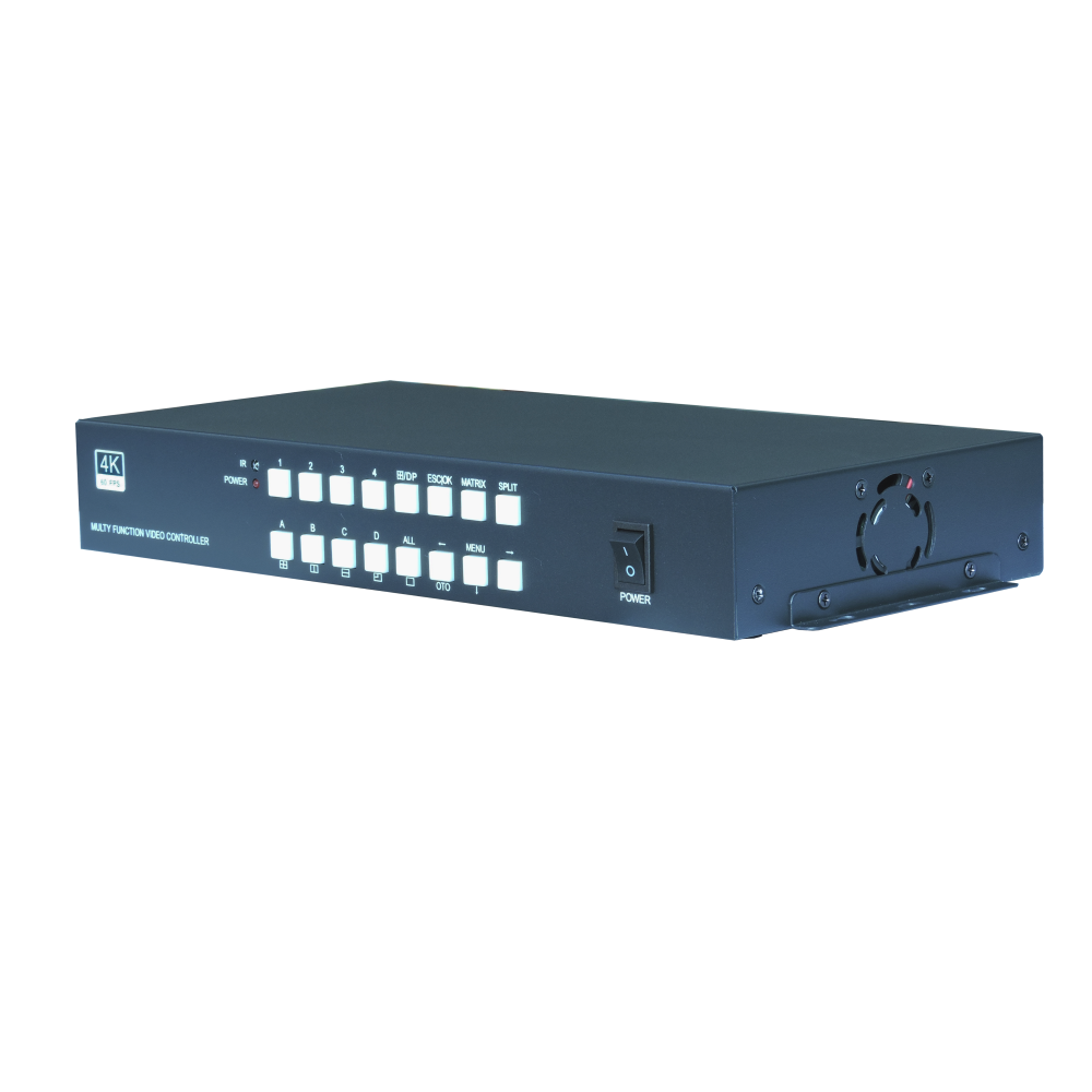 TK-UD4P 4x4无缝矩阵、4K60HZ竖屏拼接器前侧面