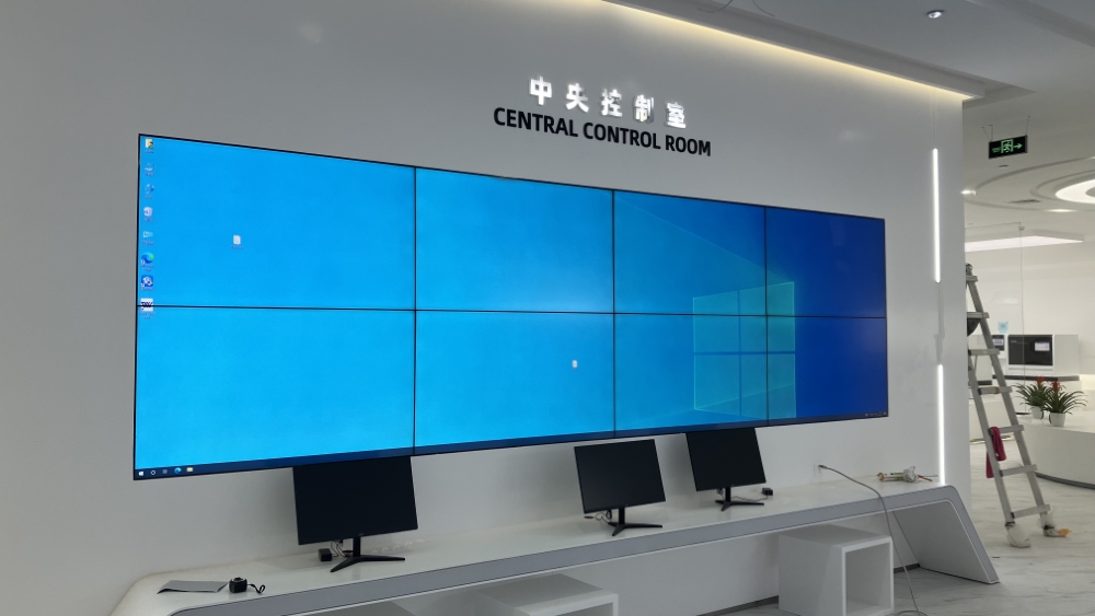 图科电子工程项目,2x4点对点拼接墙。